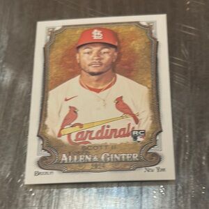 Baseball Card with Gold and Red Accents